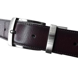 Perry Ellis Genuine Leather Reversible Belt Black Brown Classic Dress Men's 36